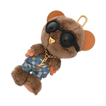 ルイ ヴィトン バッグチャーム LV ルイ ベア ブルー M03178 フェイクファー ユニセックス 【中古】【other】