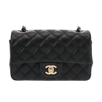 シャネル マトラッセ ミニフラップバッグ ブラック A69900 ラムスキン レディース バッグ 【中古】【bag】