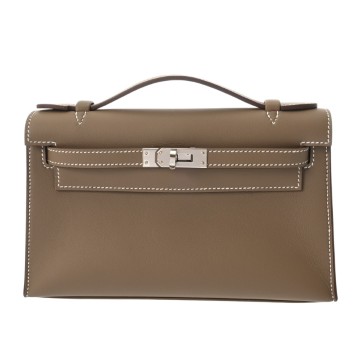 エルメス ポシェットケリー エトゥープ ヴォースイフト レディース バッグ 【新品】【bag】