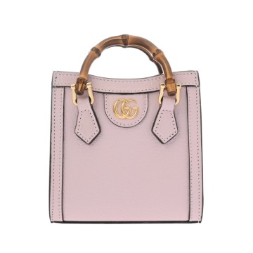 グッチ ナノバッグ ダイアナ 2WAY ピンク 760251 レザー/バンブー レディース バッグ 【中古】【bag】