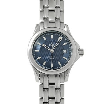 オメガ シーマスター 120 クォーツ 2571.81 ブルー レディース 時計 【中古】【wristwatch】