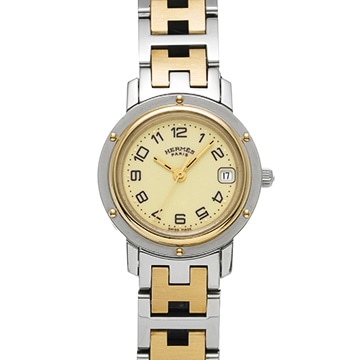 エルメス クリッパー CL4.220.430/3752 アイボリー レディース 時計 【中古】【wristwatch】
