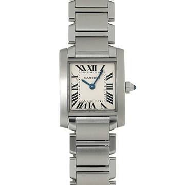 カルティエ タンクフランセーズ SM W51008Q3 シルバー レディース 時計 【中古】【wristwatch】