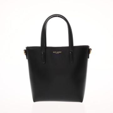 サンローラン ミニ トイ ショッピング 2WAY ブラック TCT773995 ボックスレザー レディース バッグ 【中古】【bag】