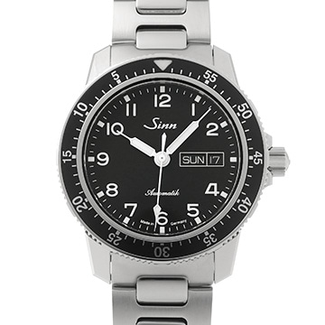 ジン 104シリーズ 104.ST.SA.A ブラック メンズ 時計 【中古】【wristwatch】
