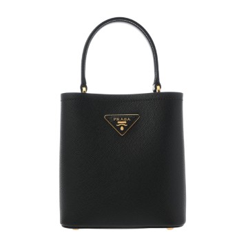 プラダ パニエ スモールバッグ 2WAY ブラック 1BA217 サフィアーノレザー レディース バッグ 【中古】【bag】