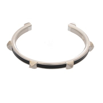 エルメス アテナ ブラック/シルバー金具 エナメル ユニセックス ジュエリー 【未使用】【jewelry】