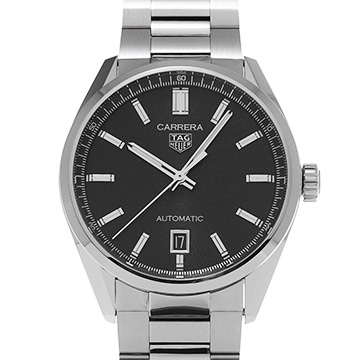 タグ ホイヤー カレラ キャリバー5 WBN2110.BA0639 ブラック メンズ 時計 【中古】【wristwatch】