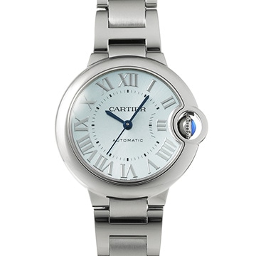 カルティエ バロンブルー ドゥ カルティエ 33mm WSBB0062 ブルー レディース 時計 【中古】【wristwatch】