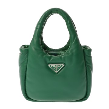 プラダ ミニハンドバッグ 2WAY グリーン 1BA359 ナッパレザー レディース バッグ 【中古】【bag】