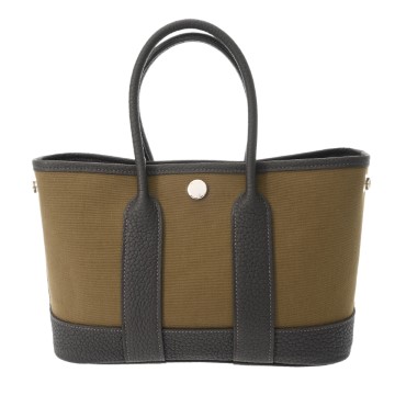 エルメス ネオガーデンパーティ 23 オリーブ/ベブラン トワルオフィシエ/ネゴンダ レディース バッグ 【未使用】【bag】