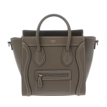 セリーヌ ラゲージ ナノ 2WAY スリ 189243DRU.09SO ドラムドカーフ レディース バッグ 【中古】【bag】