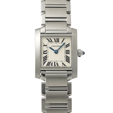 カルティエ タンクフランセーズ SM W51008Q3 シルバー レディース 時計 【中古】【wristwatch】