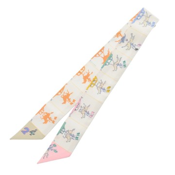 エルメス ツイリー HERMES PARADE ホワイト/マルチカラー 064150S シルク100% レディース 【新品】【other】