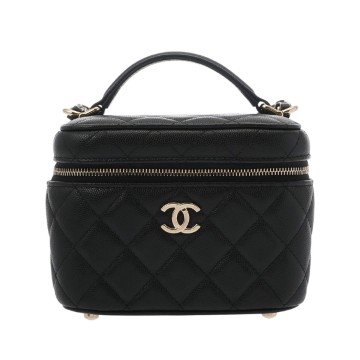シャネル マトラッセ スモール ヴァニティケース ブラック AS3171 グレインドカーフスキン レディース バッグ 【中古】【bag】