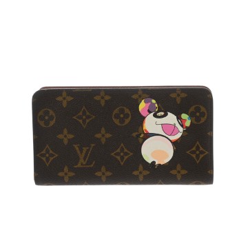 ルイ ヴィトン モノグラムパンダ LV×村上隆 ポルトモネジップ ブラウン M61729 モノグラムキャンバス ユニセックス 財布 【中古】【purse】