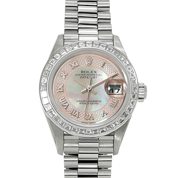 ロレックス レディ デイトジャスト ミリヤード 79126NRD ピンクシェル レディース 時計 【中古】【wristwatch】