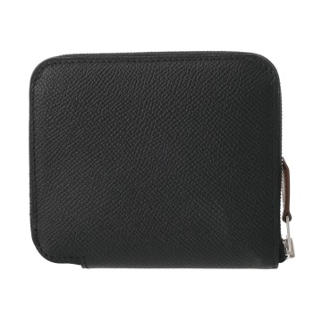 エルメス アザップ コンパクト シルクイン ブラック ヴォーエプソン レディース 財布 【新品】【purse】