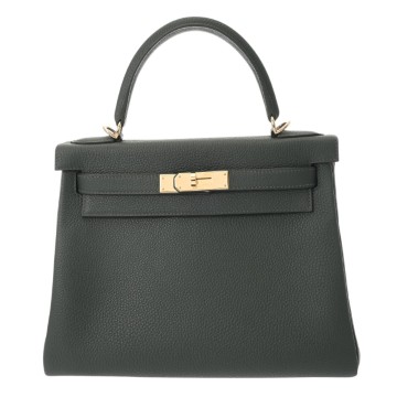 エルメス ケリー 28 内縫い 2WAY ヴェールマングローブ トゴ レディース バッグ 【中古】【bag】
