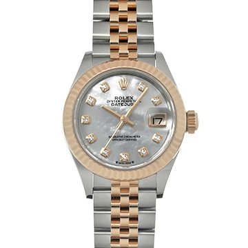 ロレックス レディ デイトジャスト 279171NG ホワイトシェル/ダイヤモンド レディース 時計 【新品】【wristwatch】