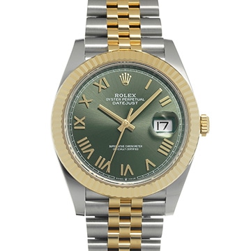 ロレックス デイトジャスト 41 126333 オリーブグリーン メンズ 時計 【新品】【wristwatch】