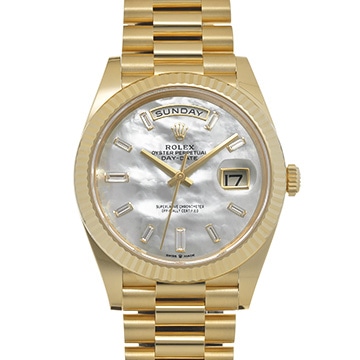ロレックス デイデイト 40 228238 ホワイトシェル/ダイヤモンド メンズ 時計 【新品】【wristwatch】