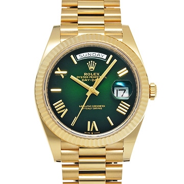 ロレックス デイデイト 40 228238 グリーンオンブレ/ダイヤモンド メンズ 時計 【新品】【wristwatch】