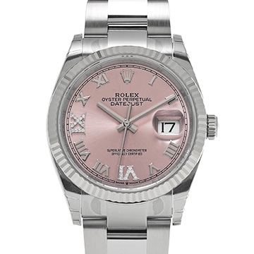ロレックス デイトジャスト 36 126234 ピンク/ダイヤモンド メンズ 時計 【中古】【wristwatch】