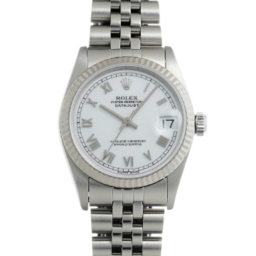 ロレックス デイトジャスト 68274 ホワイト ユニセックス 時計 【中古】【wristwatch】