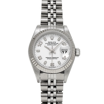 ロレックス デイトジャスト 79174 ホワイト レディース 時計 【中古】【wristwatch】