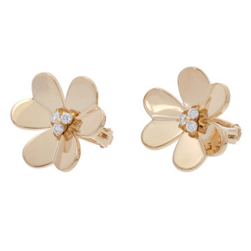 ヴァン クリーフ&アーペル フリヴォル ピアス ラージ ゴールド K18イエローゴールド YG レディース ジュエリー 【中古】【jewelry】