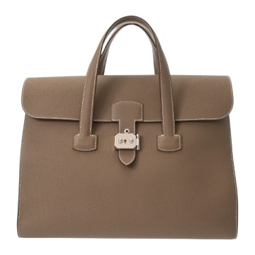 エルメス サック ア デペッシュ ライト  エトゥープ トゴ メンズ バッグ 【中古】【bag】
