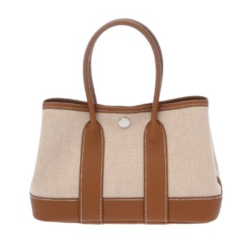エルメス ネオガーデンパーティ 23 エクリュ/ゴールド ネゴンダ/トワルアッシュ レディース バッグ 【新品】【bag】