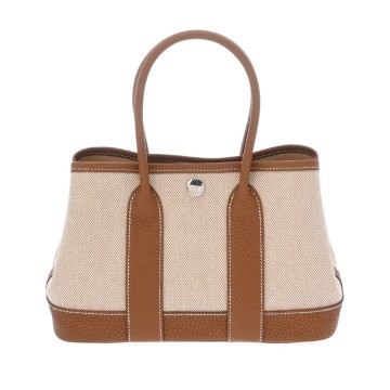 エルメス ネオガーデンパーティ 23 エクリュ/ゴールド ネゴンダ/トワルアッシュ レディース バッグ 【新品】【bag】
