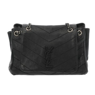 サンローラン ノリータ スモール ブラック PMR554284.1018 レザー レディース バッグ 【中古】【bag】
