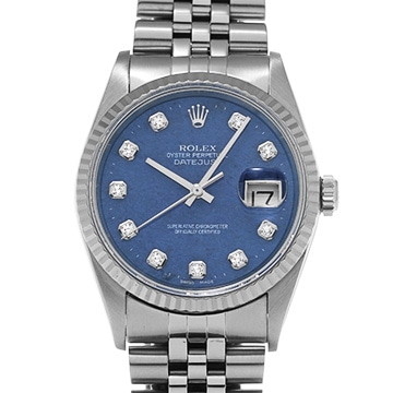 ロレックス デイトジャスト 36 16234G ソーダライト/ダイヤモンド メンズ 時計 【中古】【wristwatch】