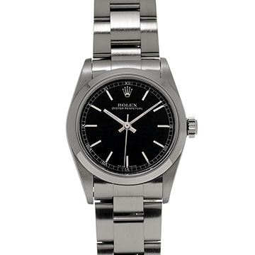 ロレックス オイスターパーペチュアル 77080 ブラック ユニセックス 時計 【中古】【wristwatch】