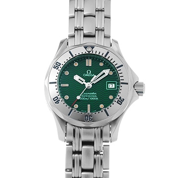 オメガ シーマスター 300 ジャック・マイヨール 1996 2584.41 グリーン レディース 時計 【中古】【wristwatch】