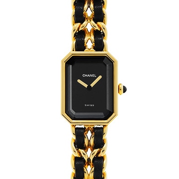 シャネル プルミエール M H0001 ブラック レディース 時計 【中古】【wristwatch】
