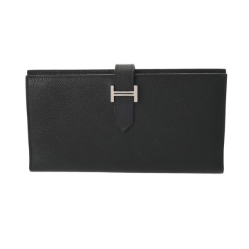 エルメス ベアン クラシック ブラック ヴォーエプソン レディース 財布 【中古】【purse】