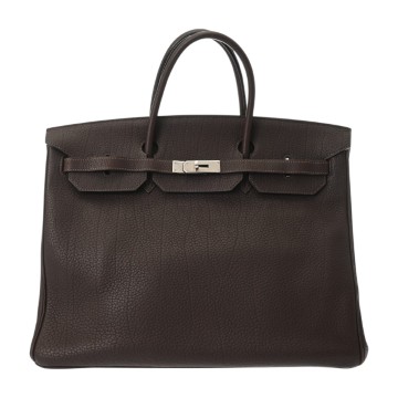エルメス バーキン 40 ショコラ フィヨルド ユニセックス バッグ 【中古】【bag】