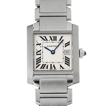 カルティエ タンク フランセーズ MM W51011Q3 シルバー ユニセックス 時計 【中古】【wristwatch】