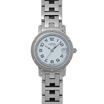 エルメス クリッパー CL4.210.130/3758 ホワイト レディース 時計 【中古】【wristwatch】