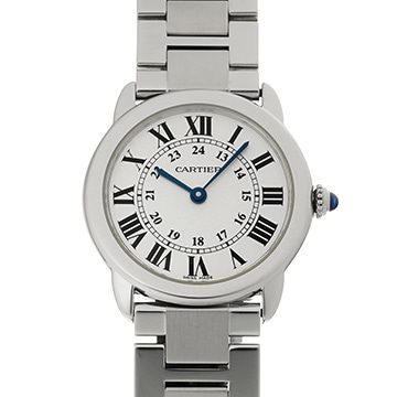 カルティエ ロンドソロ ドゥ カルティエ SM W6701004 シルバー レディース 時計 【中古】【wristwatch】