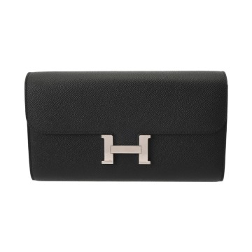 エルメス コンスタンス ロングトゥーゴー  ブラック ヴォーエプソン レディース 財布 【中古】【purse】