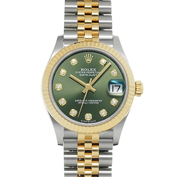 ロレックス デイトジャスト 31 278273G オリーブグリーン/ダイヤモンド ユニセックス 時計 【新品】【wristwatch】