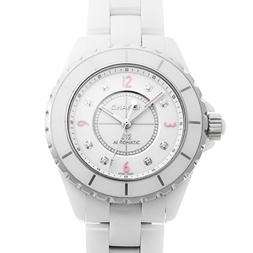 シャネル J12 ピンクライト　世界限定1200本 H4864 ホワイト/ダイヤモンド レディース 時計 【中古】【wristwatch】