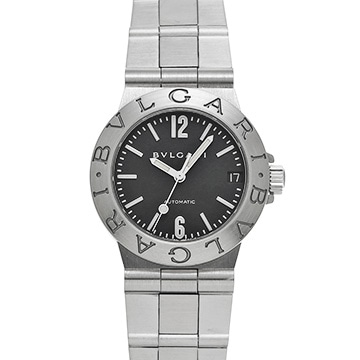 ブルガリ ディアゴノ スポーツ デイト LCV29S ブラック レディース 時計 【中古】【wristwatch】