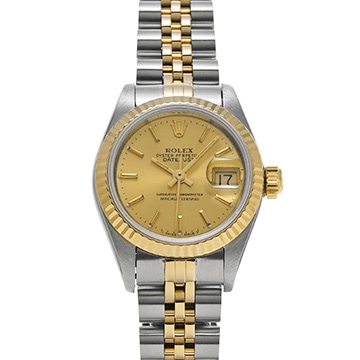 ロレックス デイトジャスト 69173 シャンパン レディース 時計 【中古】【wristwatch】