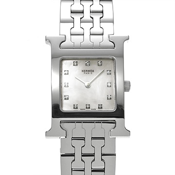 エルメス Hウォッチ HH1.210 ホワイトシェル/ダイヤモンド レディース 時計 【中古】【wristwatch】